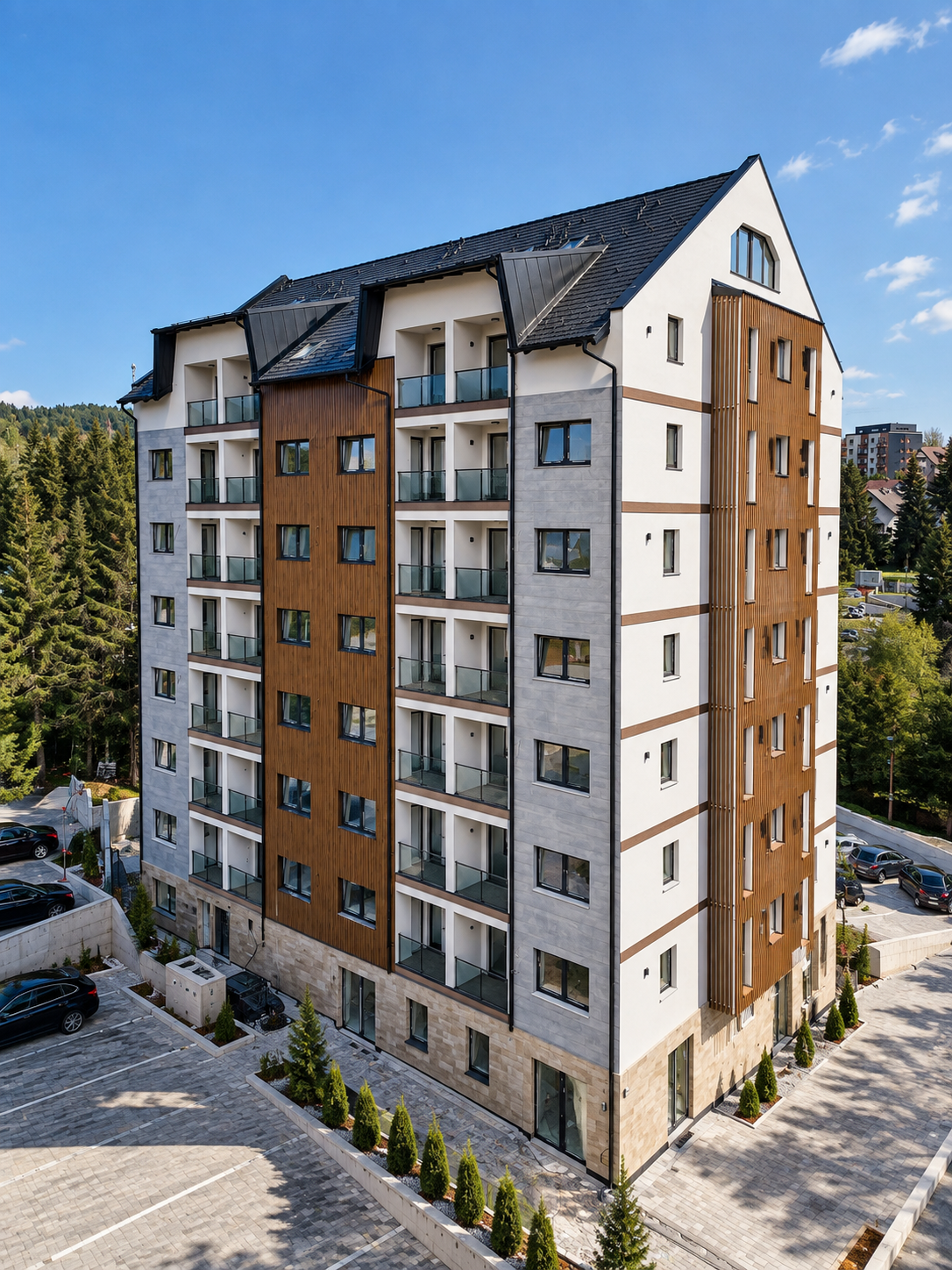 Построенный Premija Mountain Residence на Златиборе